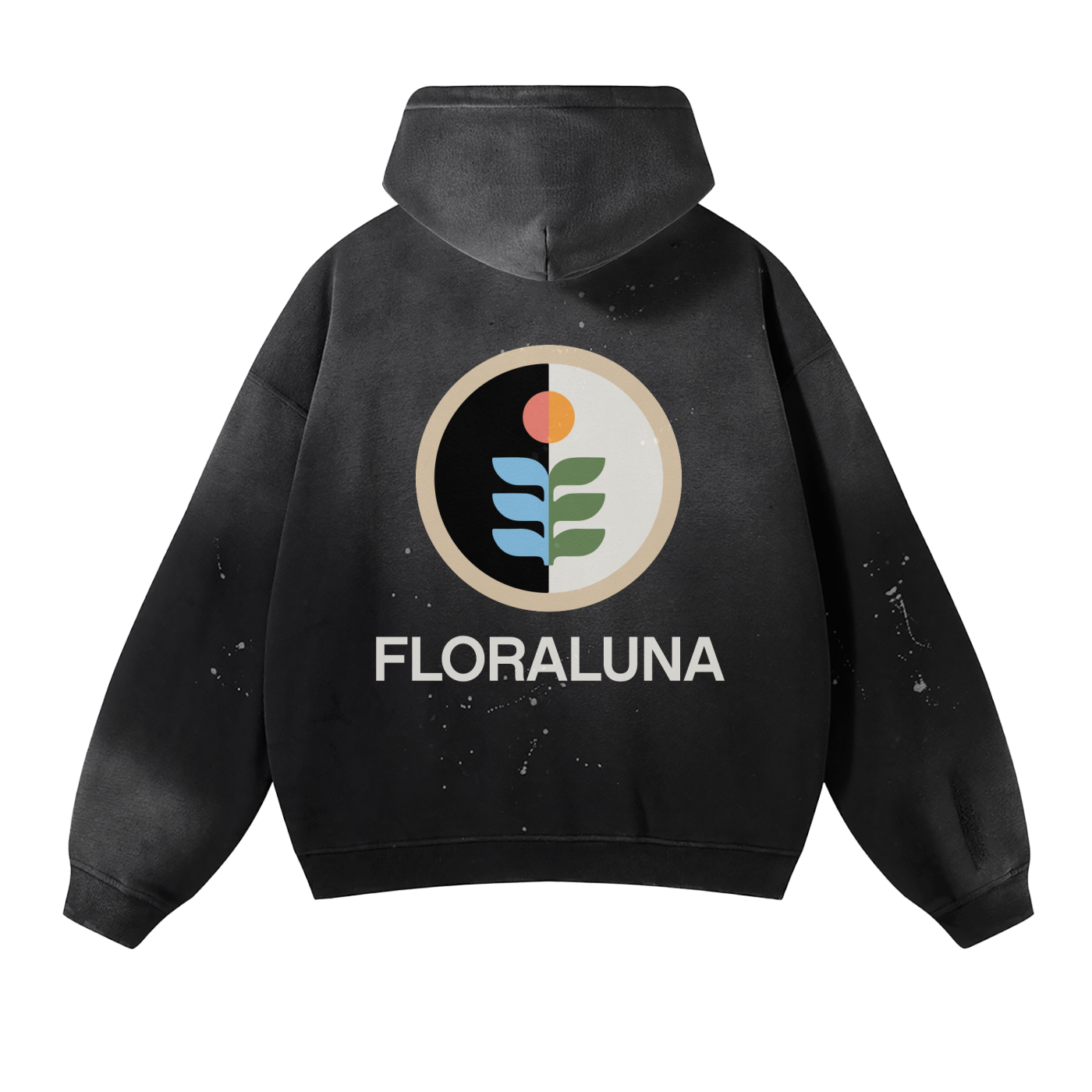 Vintage Wash Frayed Fleece Hoodie - 360 GSM